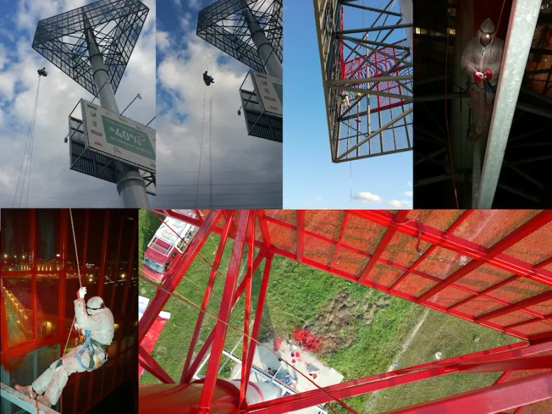 Seilunterstützte Arbeiten am Objekt